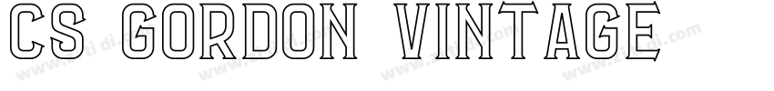 CS Gordon Vintage字体下字体转换